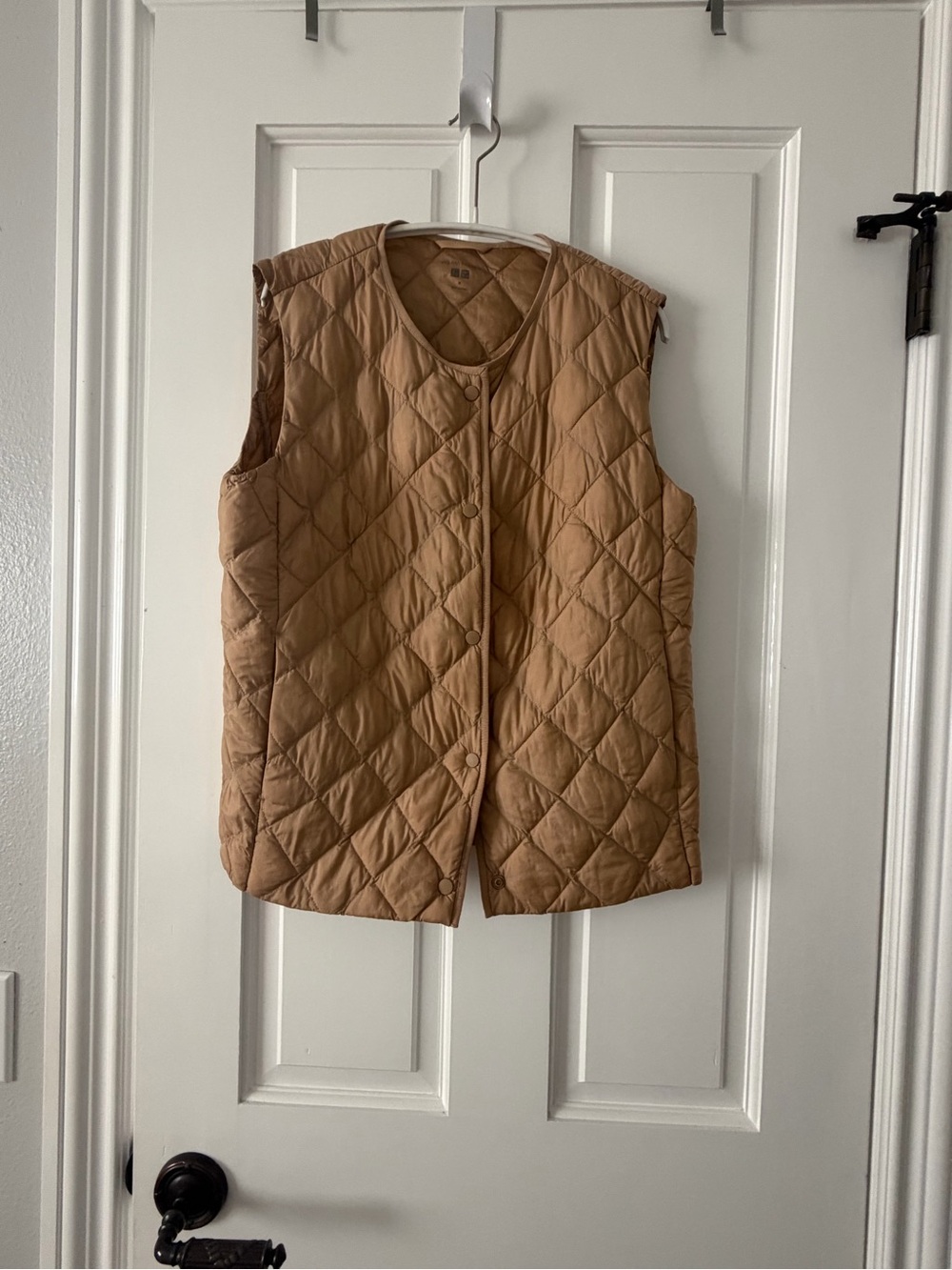 Uniqlo Quilted Sleeveless Vest - Camel Brown